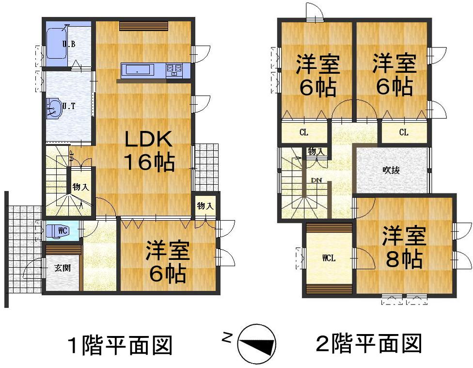 Floor plan. 21.5 million yen, 4LDK, Land area 268.6 sq m , Building area 109.02 sq m