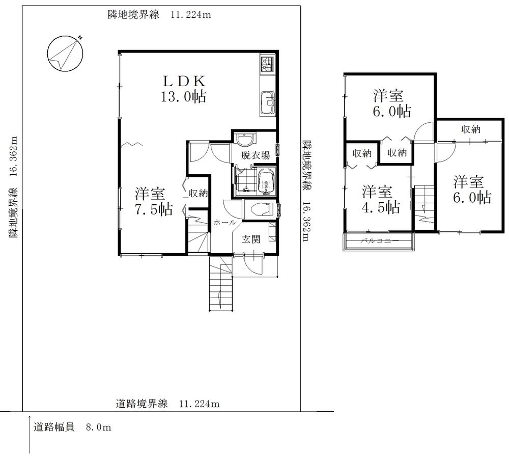 Floor plan. 11.8 million yen, 4LDK, Land area 183 sq m , Building area 117.58 sq m