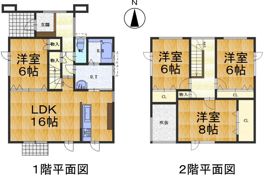 Floor plan. 19.9 million yen, 4LDK, Land area 185 sq m , Building area 106.54 sq m
