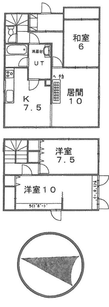Floor plan. 4.95 million yen, 3LDK, Land area 195.02 sq m , Building area 90.06 sq m