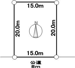 Compartment figure. Land price 7.5 million yen, Land area 300 sq m