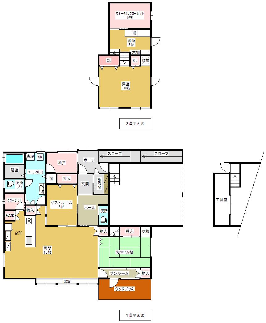 Floor plan. 35 million yen, 4LDK, Land area 338.31 sq m , Building area 181.44 sq m