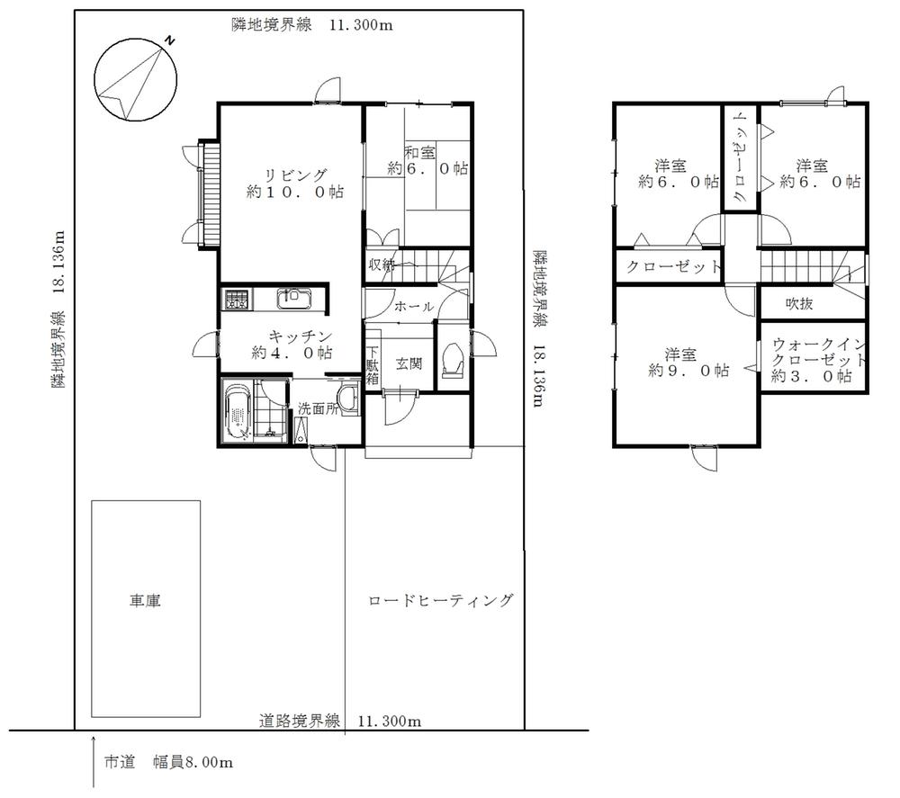 Floor plan. 14.8 million yen, 4LDK, Land area 204.93 sq m , Building area 100.4 sq m