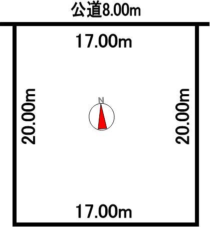 Compartment figure. Land price 7.2 million yen, Land area 340 sq m