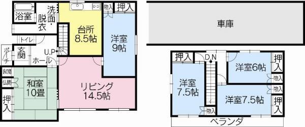 Floor plan. 12.3 million yen, 5LDK, Land area 437.51 sq m , Building area 197.23 sq m