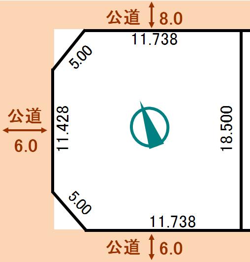 Compartment figure. Land price 5.9 million yen, Land area 270 sq m