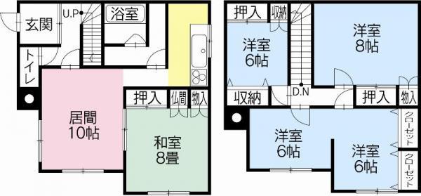 Floor plan. 10.8 million yen, 4LDK, Land area 289.42 sq m , Building area 120.9 sq m