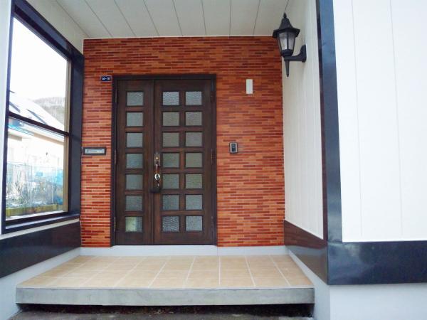 Entrance. Entrance of making a profound feeling of brick tiled