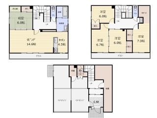 Floor plan. 21,800,000 yen, 5LDK, Land area 260.5 sq m , Building area 196.09 sq m