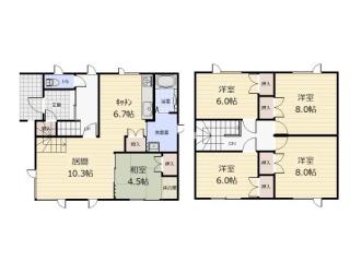 Floor plan. 14.7 million yen, 5LDK, Land area 242.1 sq m , Building area 118 sq m