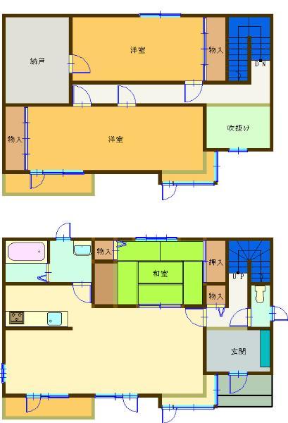 Floor plan. 15.8 million yen, 3LDK+S, Land area 434.38 sq m , You can reform the one room of the building area 119.24 sq m 2 floor in two rooms. 