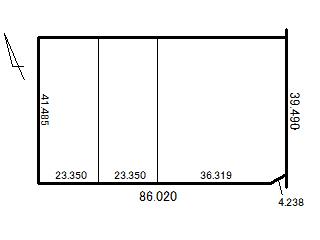 Compartment figure. Land price 10 million yen, Land area 3562 sq m