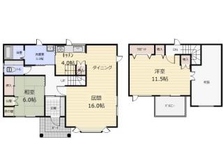 Floor plan. 8.7 million yen, 2LDK, Land area 238.72 sq m , Building area 95.58 sq m