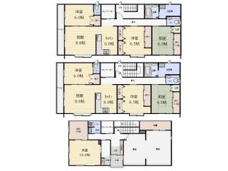 Floor plan. 22,800,000 yen, 8LDK, Land area 123.19 sq m , Building area 276.51 sq m