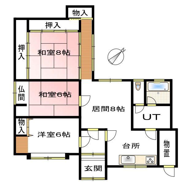 Floor plan. 4.6 million yen, 3LDK, Land area 254.1 sq m , Building area 95.86 sq m