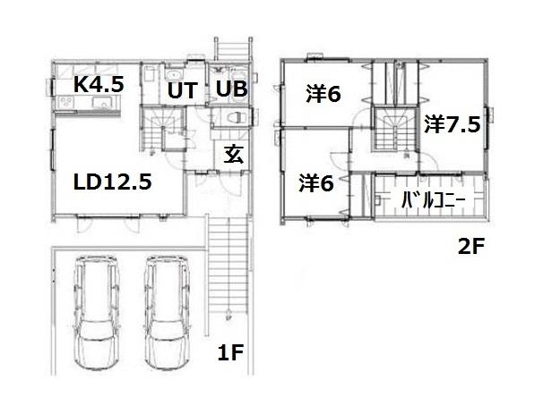 Floor plan. Price 20.5 million yen, 3LDK, Land area 210.58 sq m , Building area 91.09 sq m
