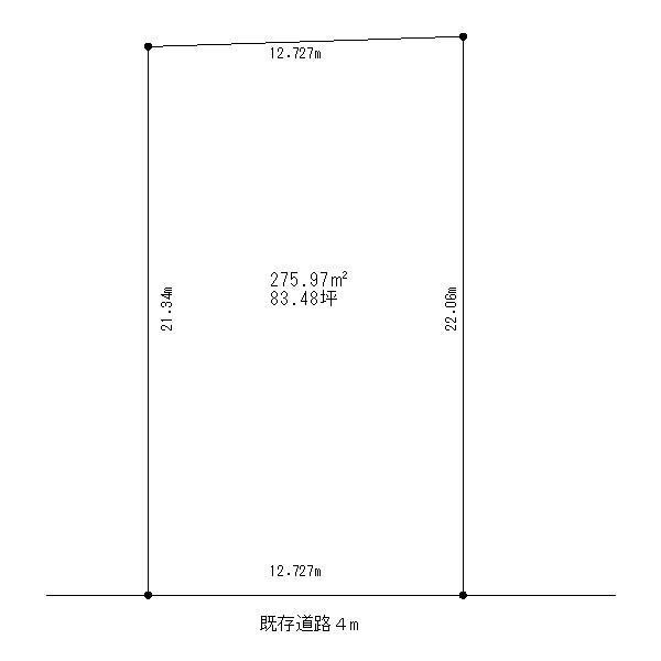 Compartment figure. Land price 3 million yen, Land area 275.97 sq m