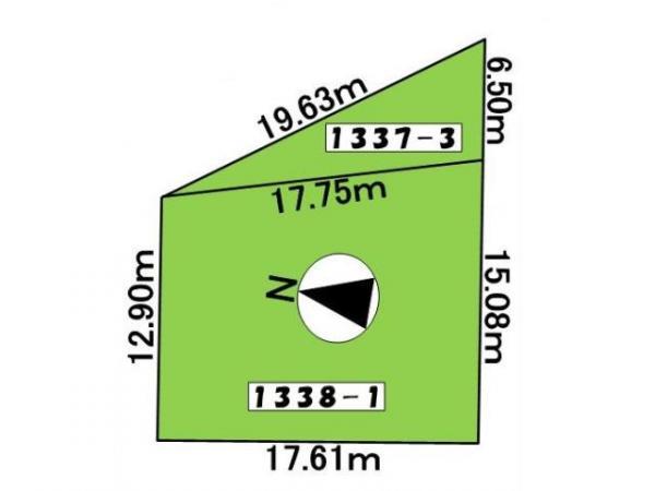 Compartment figure. Land price 2.3 million yen, Land area 303.47 sq m