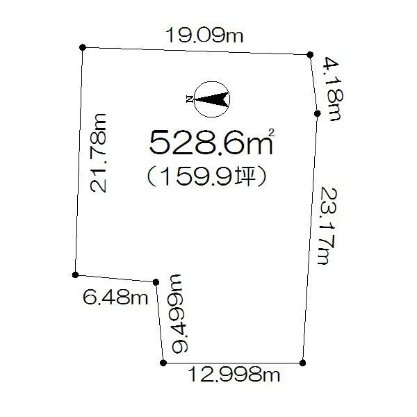 Compartment figure. Land price 18.4 million yen, Land area 528.6 sq m