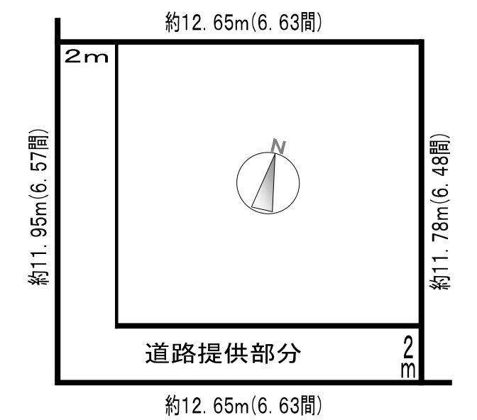Compartment figure. Land price 3.8 million yen, Land area 143.53 sq m