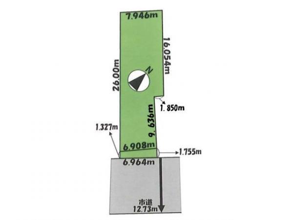 Compartment figure. Land price 8.5 million yen, Land area 206.79 sq m