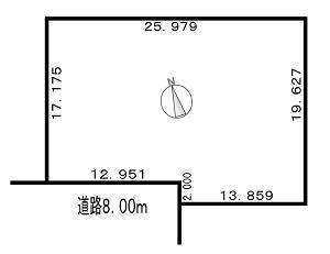 Compartment figure. Land price 8 million yen, Land area 484.13 sq m