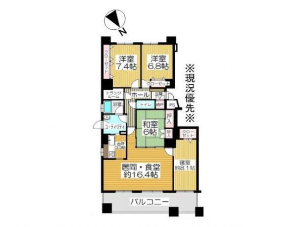 Floor plan. 4LDK, Price 14.8 million yen, Footprint 110.71 sq m
