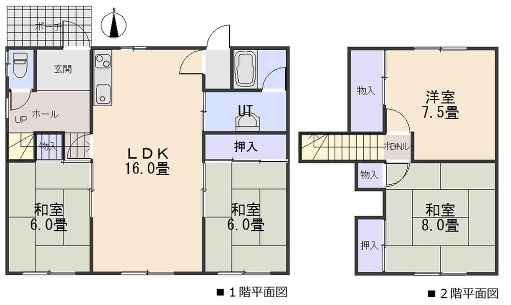 Floor plan. 4 million yen, 4LDK, Land area 282.61 sq m , Building area 96.51 sq m