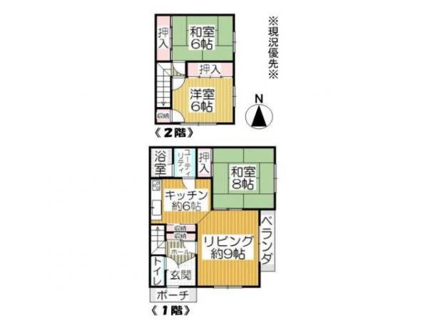 Floor plan. 2.5 million yen, 3LDK, Land area 139.29 sq m , Building area 83.2 sq m