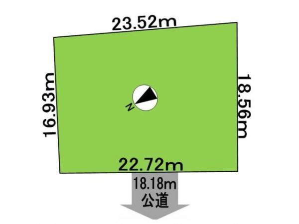 Compartment figure. Land price 3.95 million yen, Land area 410.95 sq m