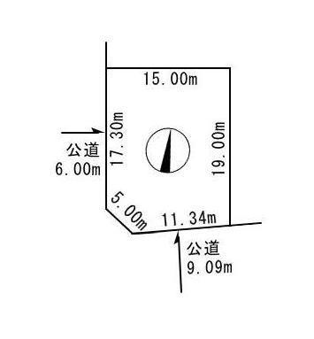 Compartment figure. Land price 1.9 million yen, Land area 293.41 sq m