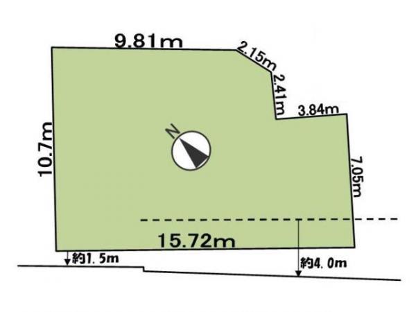 Compartment figure. Land price 1.7 million yen, Land area 149.3 sq m