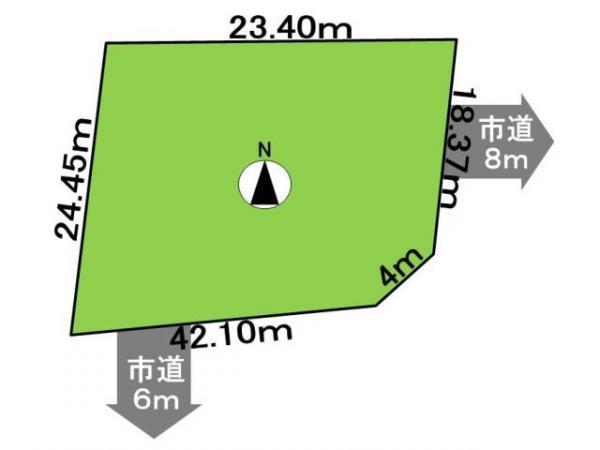 Compartment figure. Land price 6.5 million yen, Land area 554.64 sq m