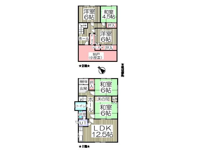 Floor plan. 5.3 million yen, 5LDK+S, Land area 344.67 sq m , Building area 138.3 sq m Floor