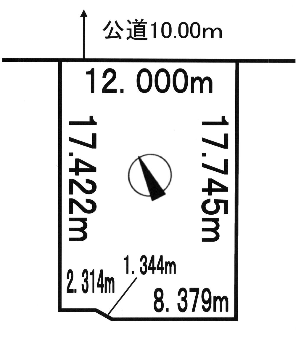 Compartment figure. Land price 3.8 million yen, Land area 211.93 sq m compartment view