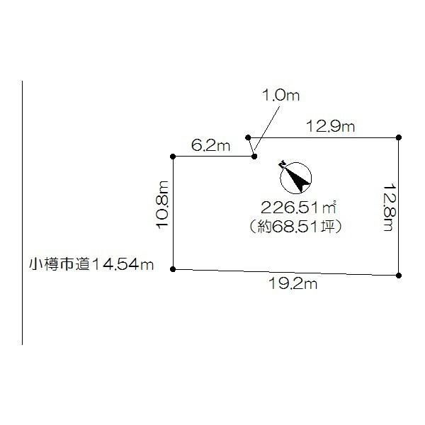 Compartment figure. Land price 10.5 million yen, Land area 226.51 sq m