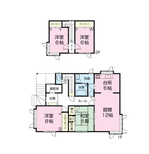 Floor plan. 13.8 million yen, 4LDK, Land area 287.09 sq m , Building area 144.11 sq m