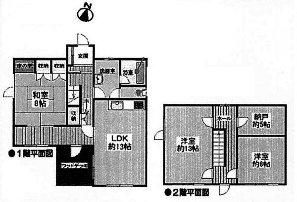 Floor plan. 22,800,000 yen, 3LDK+S, Land area 201.28 sq m , Building area 110.23 sq m