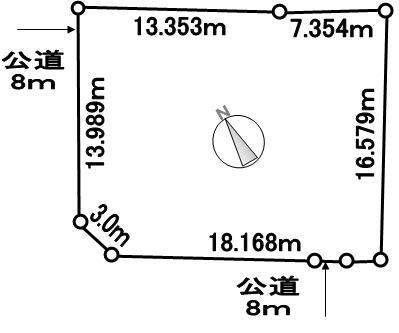 Compartment figure. Land price 23 million yen, Land area 330 sq m