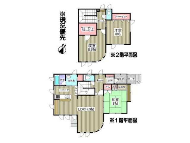 Floor plan. 19.9 million yen, 3LDK, Land area 285 sq m , Building area 130.85 sq m Floor