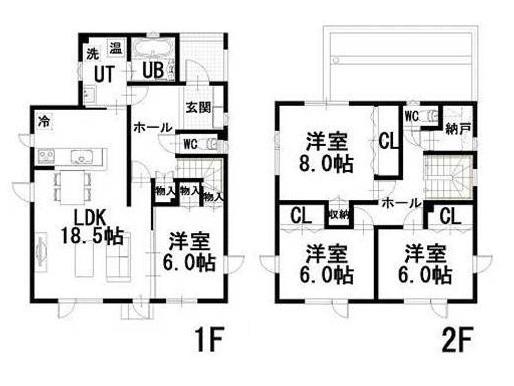 Floor plan. 29,800,000 yen, 4LDK + S (storeroom), Land area 191.11 sq m , Building area 117.59 sq m