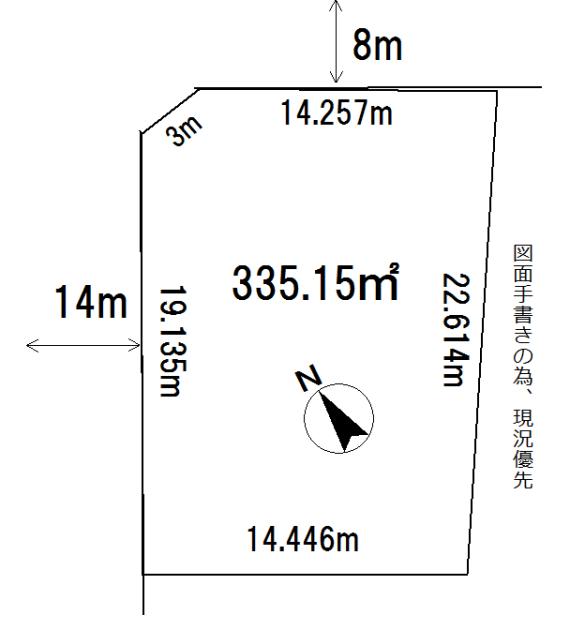 Compartment figure. Land price 13 million yen, Land area 335.15 sq m