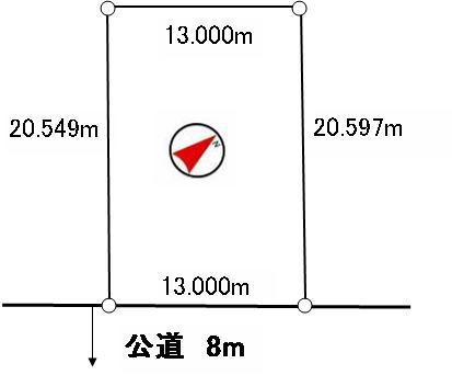 Compartment figure. Land price 19 million yen, Land area 267.56 sq m