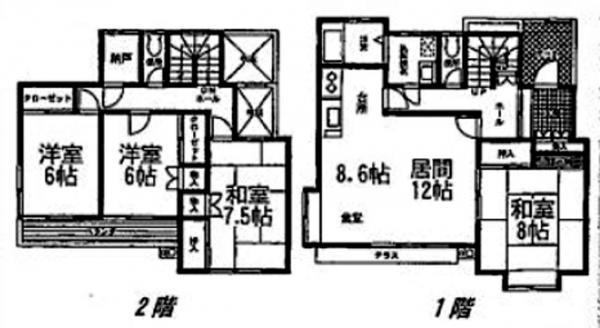Floor plan. 18.2 million yen, 4LDK, Land area 218.75 sq m , Building area 117.79 sq m