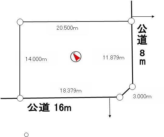Compartment figure. Land price 9.8 million yen, Land area 284.75 sq m