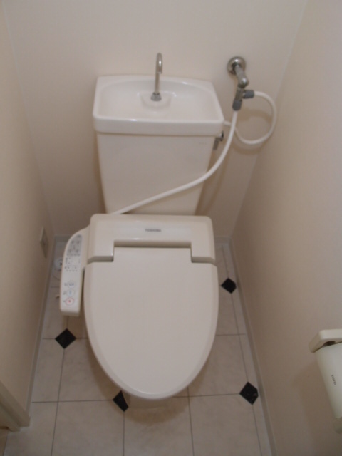 Toilet. Toilet with a bidet is I am happy. 