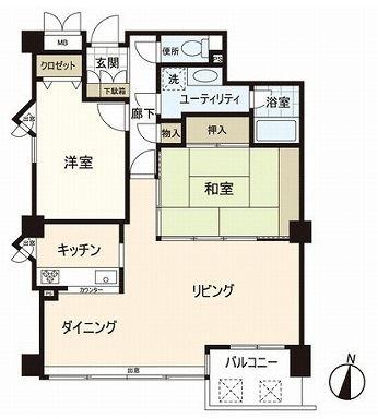 Floor plan. 2LDK, Price 10.9 million yen, Occupied area 70.72 sq m , Balcony area 4.86 sq m