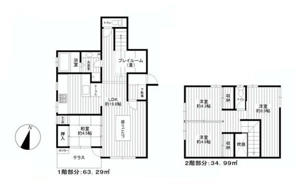 Floor plan. 4LDK, Price 22,800,000 yen, Footprint 104 sq m floor plan