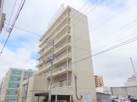 Building appearance. 8-story reinforced concrete