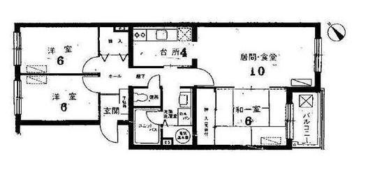 Floor plan. 3LDK, Price 6.8 million yen, Occupied area 72.63 sq m , Balcony area 4.13 sq m